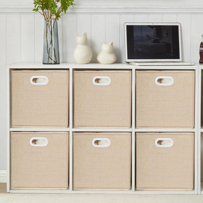 Mangata Cube Storage Boxes 28x28x28cm, Light Khaki, 3Pcs