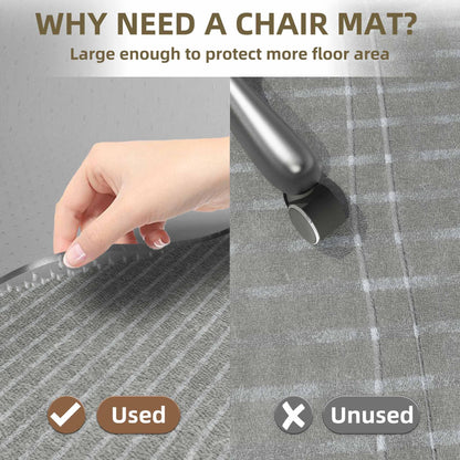 LeapYouth Office Chair Mat for Carpet Floor, 76x120cm Non-slip Carpet Protector Chair Mat for for Low, Standard Pile Carpets