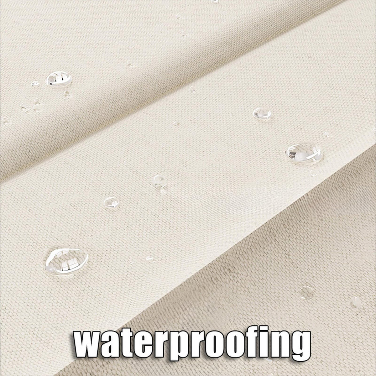 Momooda Waterproof Folding Shower Curtain, Heavy Duty Anti Mould Linen Shower Curtain, Magnetic Sripe Splash-proof, Fast Closing, Beige, 120x200cm