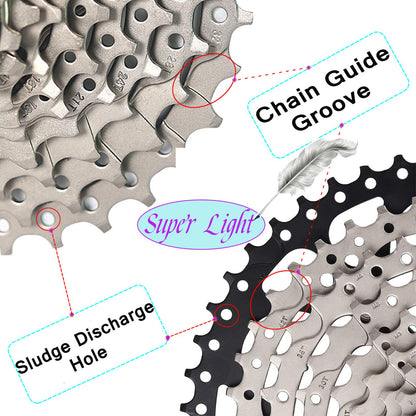 LANXUANR 10 Speed Mountain Bicycle Cassette Fit for MTB Bike, Road Bicycle?Super Light (11-46T)