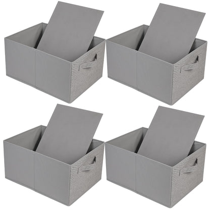 JAKAGO Foldable Wardrobe Fabric Storage Boxes 4 Pack, 39 x 29 x 20 cm
