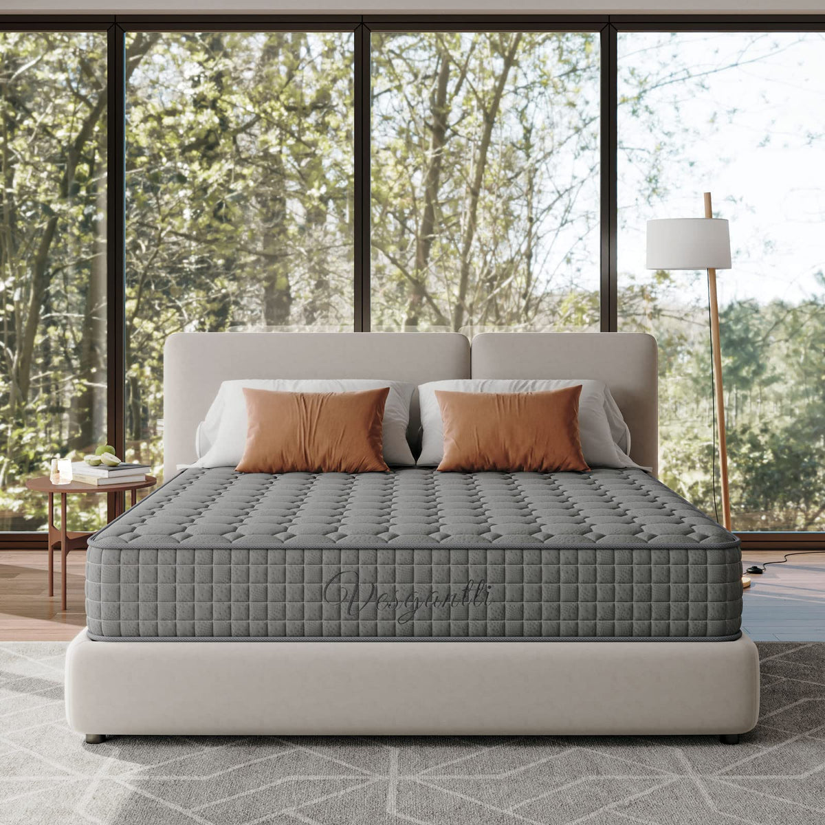 Vesgantti King Size Mattress Hybrid Mattress 150x200x25cm, Grey