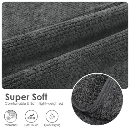VIVOTE Large Microfibre Bath Towel Bath Sheet for Bathroom 90×180CM Grey