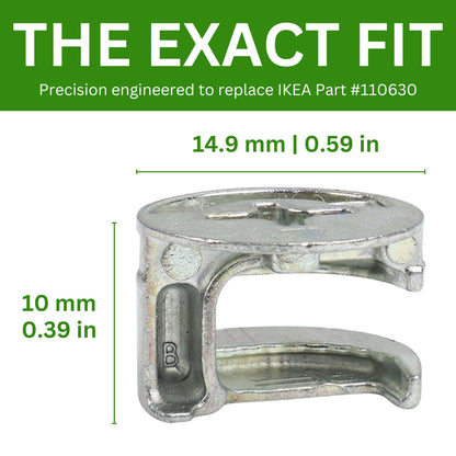 Spare Hardware Parts Cam Lock Nut 12MM | Replacement for IKEA Part # 110630 | Pack of 10