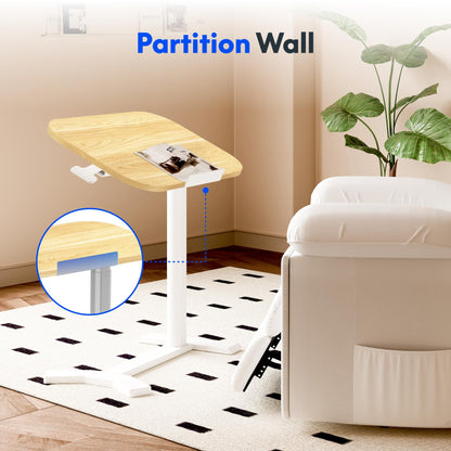 FLEXISPOT C-Shaped Side Table Height Adjustable End/Bedside Table for Sofa Bedroom Living Room Office