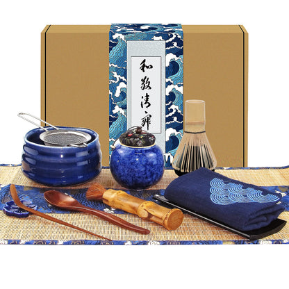 Artcome 12Pcs Japanese Matcha Tea Set, Matcha Bowl, Matcha Whisk, Whisk Holder, Traditional Scoop, Bamboo Brush and Bamboo Screen Handmade Matcha