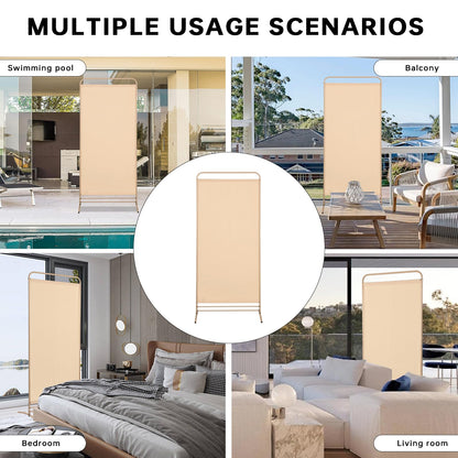 Angel Living 1 Panel Room Divider, Privacy Screen Composed of Polyester Fabric and Sturdy Iron Frame