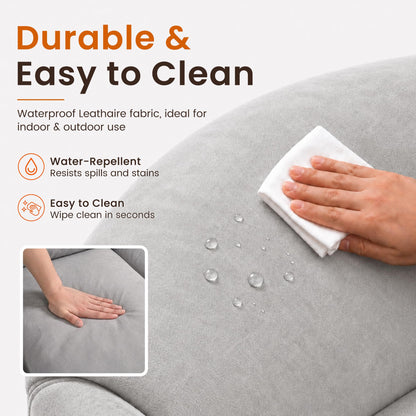 Pamapic Bean Bag, Bean Bag Chair Indoor Outdoor Weather Resistant, Large Beanbag Sofa with Footstool, BeanBag Adult with FIlling Included