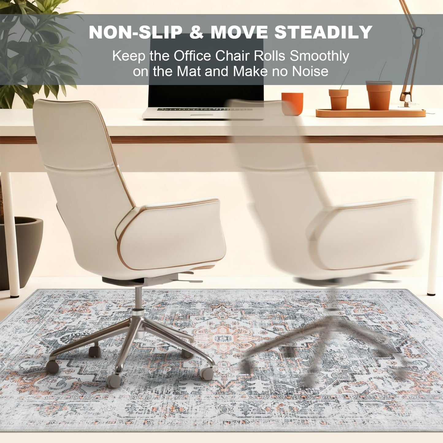 Homcomodar Office Chair Mats for Hardwood Floor 90x120cm Computer Chair Mat for Home and Office Floor Mat for Office Chair Non Slip Rubber