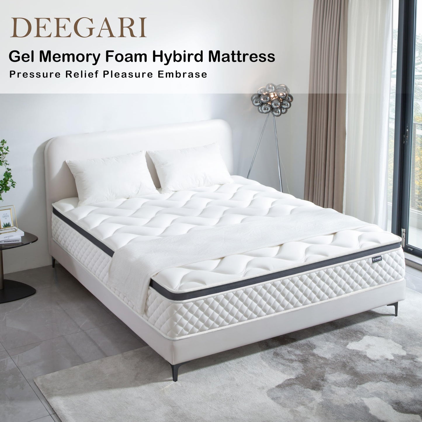 Deegari Small double Mattress 4FT,10 INCH Pocket Sprungs Mattress Memory Foam- Medium Firm - Motion Isolation,120x190X25CM