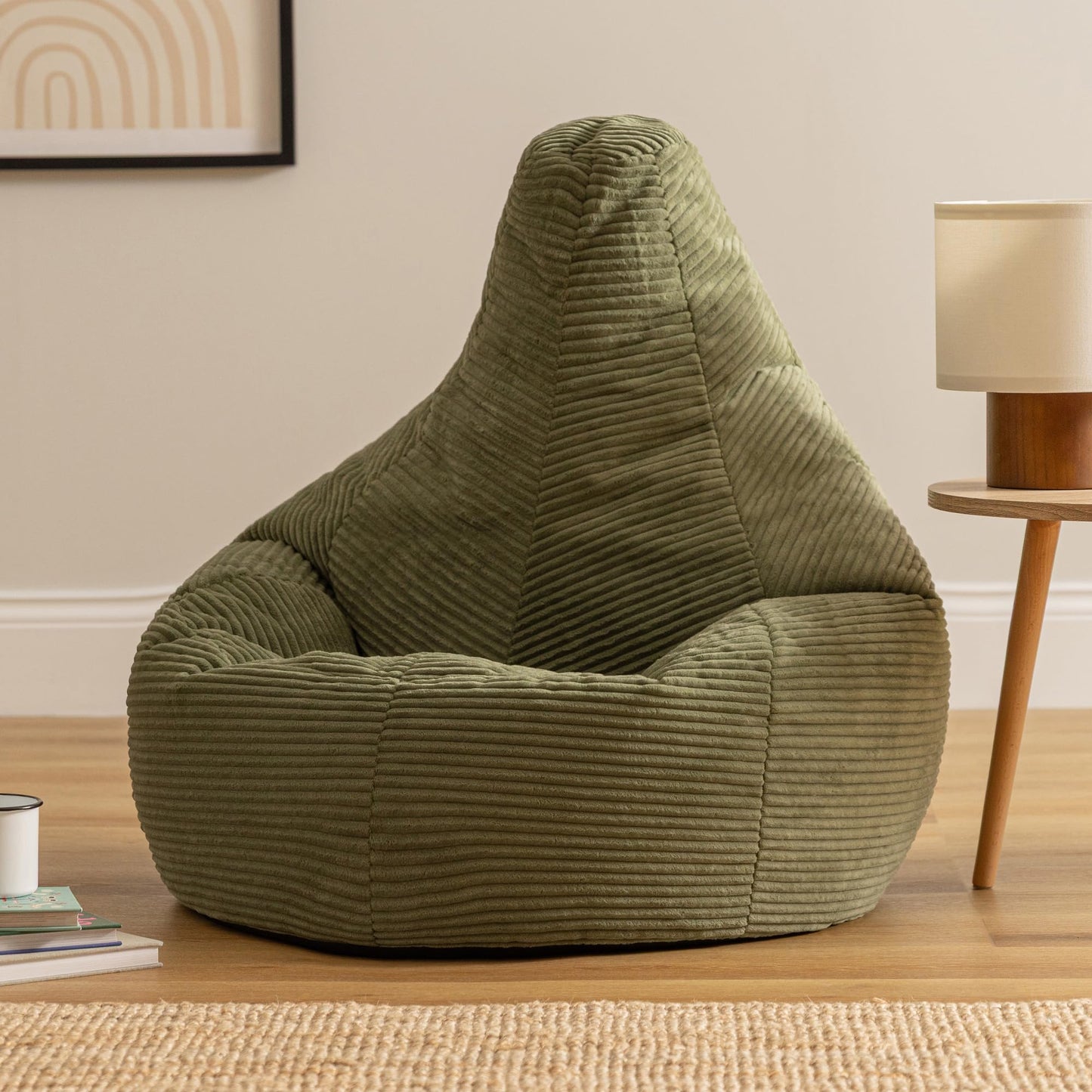 icon Dalton Cord Bean Bag with Filling Included, Set of 2, Green