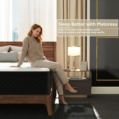 Matoresu Hybrid Firm Single Mattress 3ft for Back Pain 25cm Pocket Sprung 7-Zone OEKO-TEX Certified