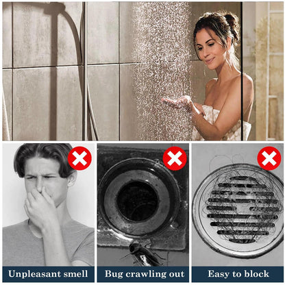 JOOTUEPO 1 Pack Silicone Shower Drain Hair Catcher, Silicone Sink Strainer Protector Shower Drain Cover Hair Stopper Trap Sink Filter for Bathroom