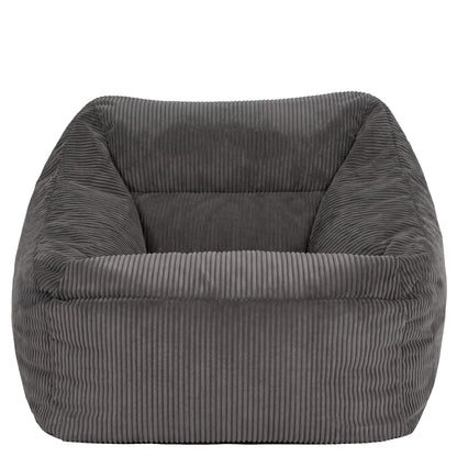 icon Natalia Cord Bean Bag Chair with Filling Included, Grey
