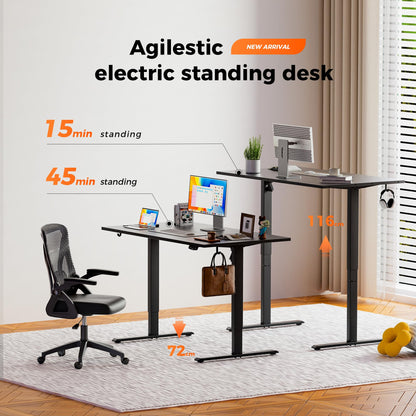 Agilestic Height Adjustable Electric Desk, 2 Memory Height, 160x80cm