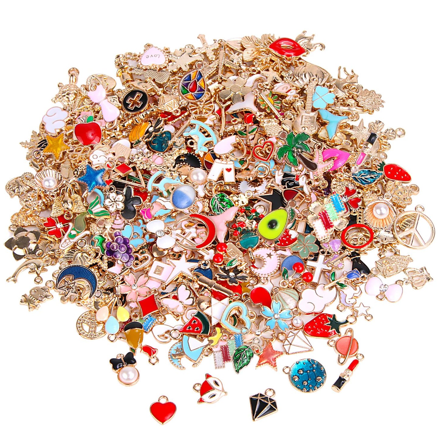 SANNIX 350PCS Charms Wholesale Bulk Jewelry Making Pendants for DIY Necklace Bracelet Earring Craft Supplies