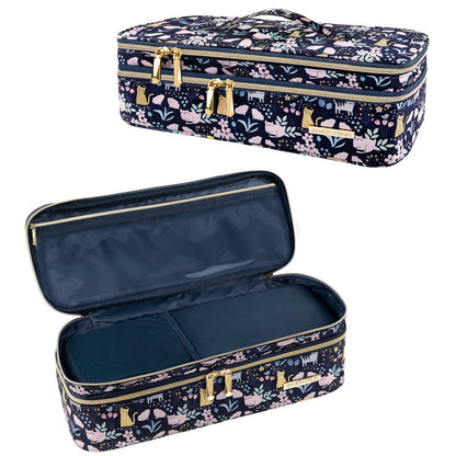 Dizdvizd Double Layer Travel Carrying Case, Compatible with Dyson/Shark Flexstyle/Airwrap Styler Storage Bag, Hair Dryer/Hot Air Styler Organiser Bag