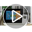 Powcan Weather Stations Wireless Indoor Outdoor with Alert and Temperature/Humidity/Barometric/Forecast/Moon Phase/Alarm Clock, LCD Digital Weather Station with Outdoor Sensor for Home Office (Black)