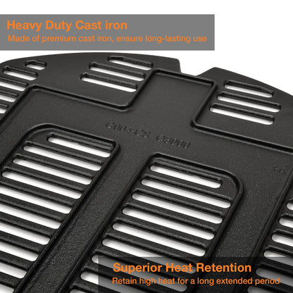 onlyfire Cast Iron Cooking Grate for Weber Q300, Q320, Q3000, Q3100, Q3200 Series Gas Grill - Replacement Parts for Weber 7646