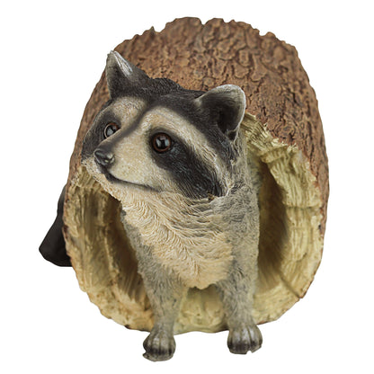 Design Toscano Bandit the Raccoon Garden Animal Statue, 25.5 cm, Polyresin, Full Color, Brown