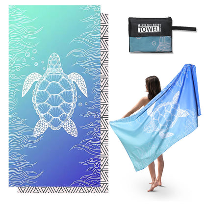 Anavasi 1 Pack Microfibre Beach Towels for Adults, 180 x 90 cm with Net Bag