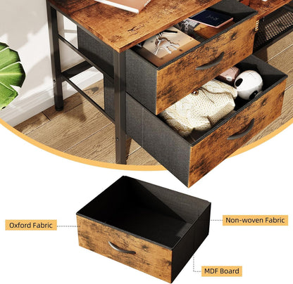 CAIYUN TV Stand with Storage, TV Table 63 Inch with Drawers for 65 70 Inch TV, TV Console Table, TV Bench for Living Room, Bedroom(Brown,63 Inch)