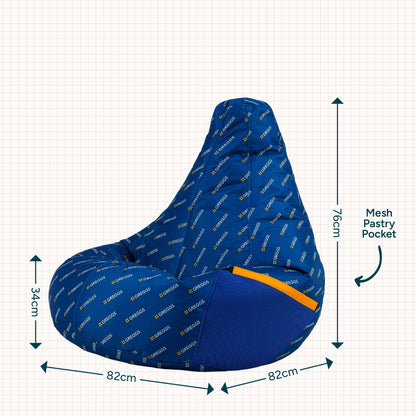 icon Greggs Gaming Bean Bag Chair, Water Resistant Fabric, Beanbag for Indoor and Outdoor Use with Filling Included, Novelty Gifts, Bedroom