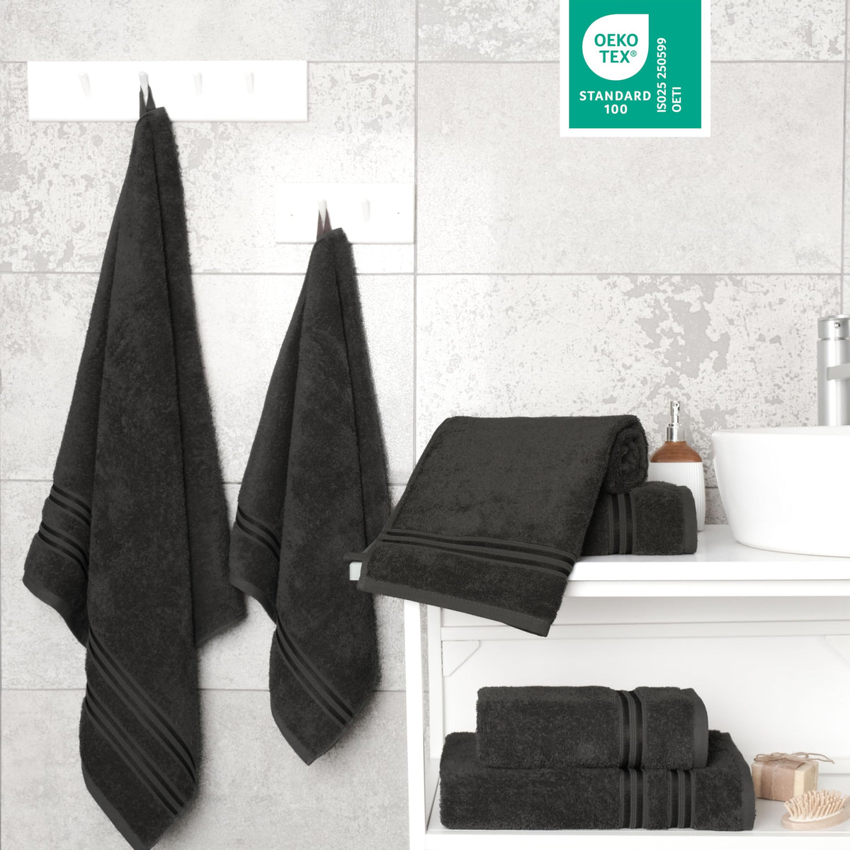 Hammetex Bathrobe 100% Cotton Unisex for Men and Women Quality 400 g/m² Quality Soft Absorbent Terry Towelling Bathrobe for Couples with Pockets