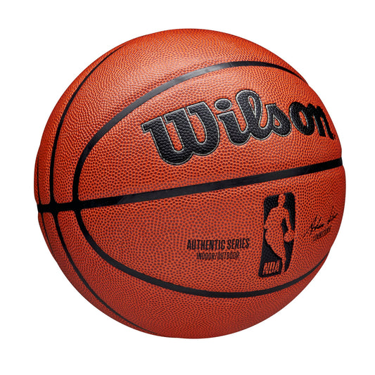 Wilson Basketball, NBA Authentic Series Model, Indoor/Outdoor, Mixed Leather, Size: 7, Brown