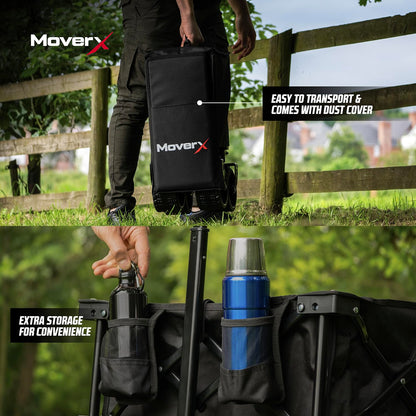 MoverX 200L Festival Trolley on Wheels, Folding Wagon, Portable Camping Cart, Collapsible Foldable Trolly for Beach Outdoor Garden Picnic Shopping