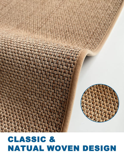 Artnice Non Slip Kitchen Mat 44x180cm, Kitchen Rug Washable Super Absorbent, Rubber Backed Kitchen Runner Rug for Hallway and Entryway, Beige