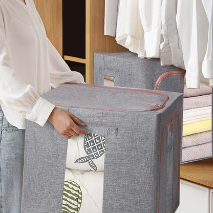 DAWNTREES Collapsible Storage Boxes, Storage Boxes for Clothes,Grey