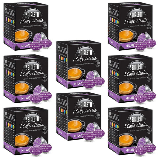 Bialetti Caffe? d?Italia Coffee Capsules (Pack of 8 (128 Capsules), Milano)