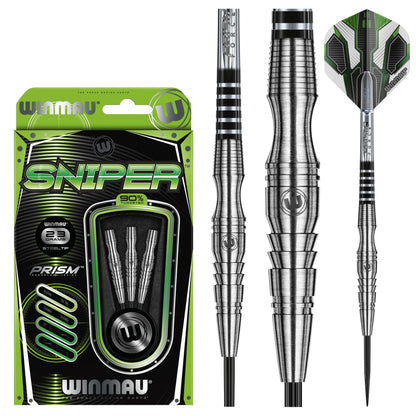 WINMAU Sniper 23 Gram Tungsten Darts Set with Flights and Shafts (Stems)