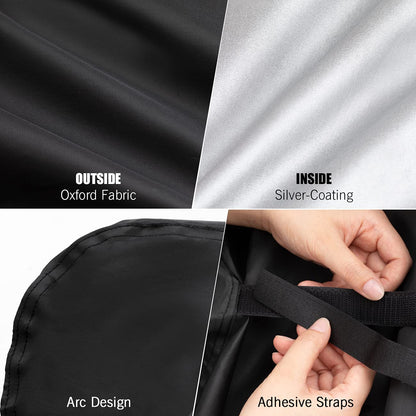 Velway Gas Grill Cover Barbecue Cover Waterproof Heavy Duty 210D Oxford Fabric Outdoor BBQ Cover UV protection Dust-Proof Windproof Weatherproof