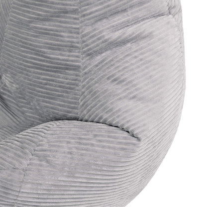 icon Dalton Large Cord Bean Bag & Footstool with Filling Included, Grey