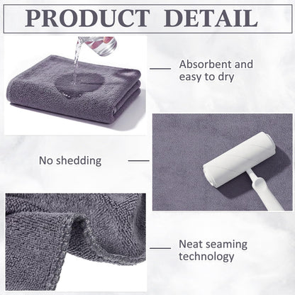 Tatuo 4 Pcs Drying Microfibre Hair Salon Towels 50 x 100 cm Quick Dry Absorbent Hand Towels for Bathroom Soft Hairdressing Cloths for Face Bath Gym