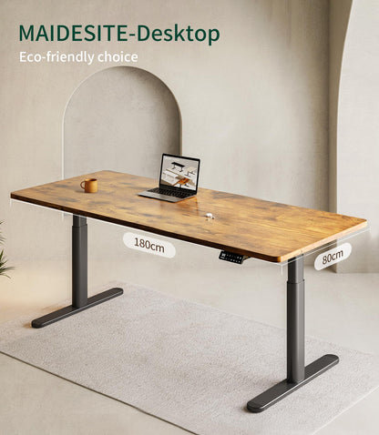 MAIDeSITe Table Top,Desktop for Height Adjustable Electric Standing Desk,Vintage,180 * 80 * 2.5 cm