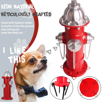 Dog Fire Hydrant Pee Post, Prefdo Puppy Pee Post Training Statue, Indoor Outdoor Fire Hydrant Decor Figurines for Yard Art Garden Lawn, Gift for