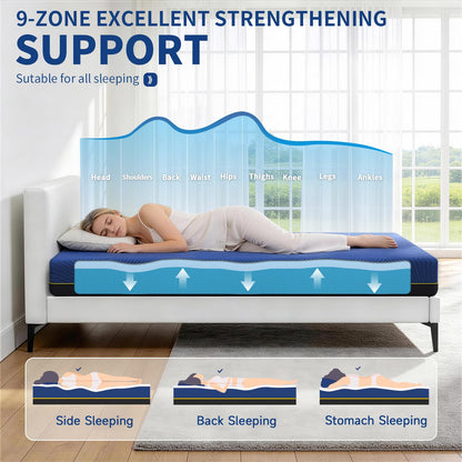 Doubleslee Memory Foam Mattress Double 4ft6, 8 Inch Medium, 135x190x20cm