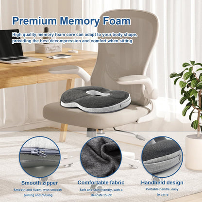 NCONCO Anti-Decubitus Chair Cushion, Orthopaedic Seat Cushion, Memory Foam Hemorrhoid Cushion, Coccyx Cushion
