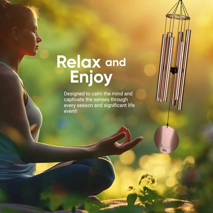Nature's Melody 36" Aureole Tuned Wind Chime (Rose Gold)