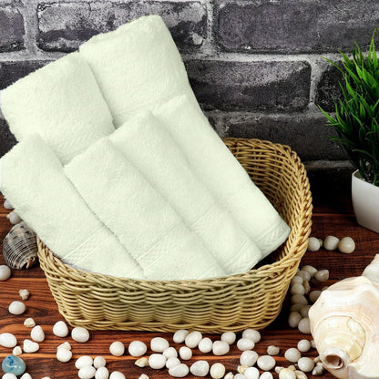 SweetNeedle Supreme Premium 500 GSM 8 Piece Towel Set, 100% Cotton, Machine Wash, Double Stitched, Strong Hem & Highly Absorbent for Bathroom