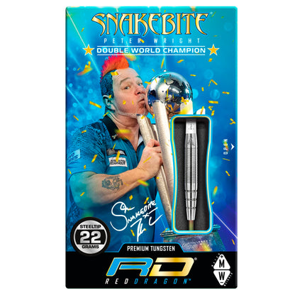 RED DRAGON Darts ? Peter Wright Snakebite 1 Series 23g ? Professional 85% Tungsten Steel Tip Darts Set with Dart Flights and Shafts