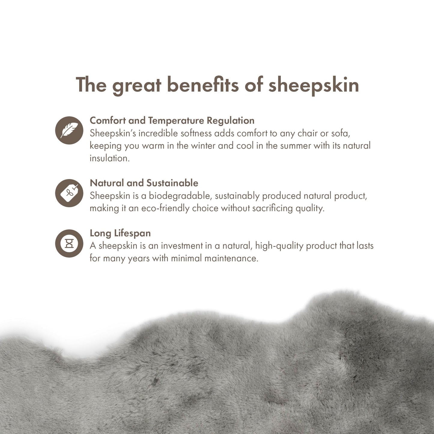 Nordic Sheep Baby Sheepskin 80x60 cm | Real Sheepskin Rug temperature regulating for strollers | Perfect as fluffy rug for the baby room | Comfortable
