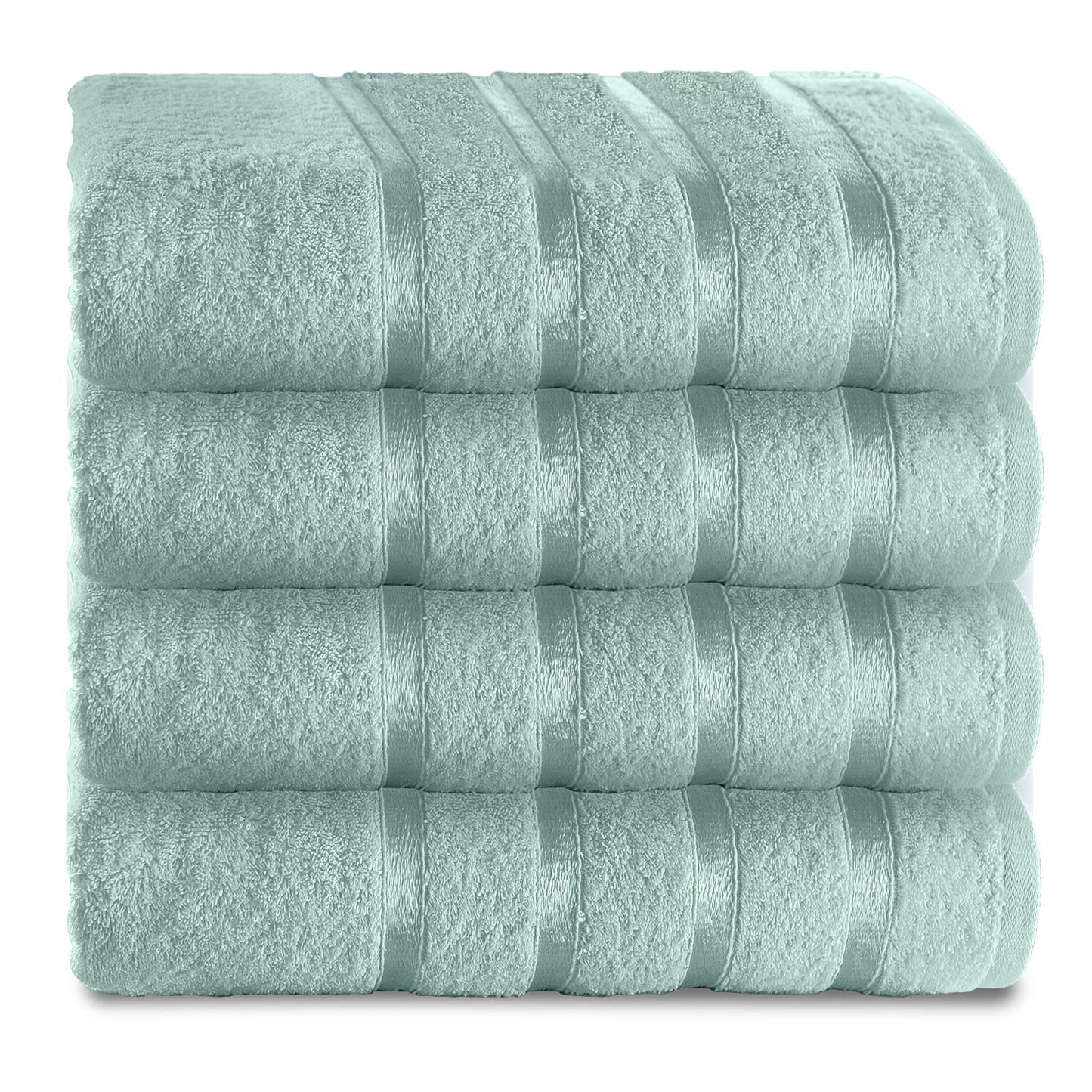 GC GAVENO CAVAILIA Fade Resistant Luxury Towels, Extra Absorbent 100% Ringspun Egyptian Cotton 500 GSM Bathroom Set, Duck Egg, 4PK