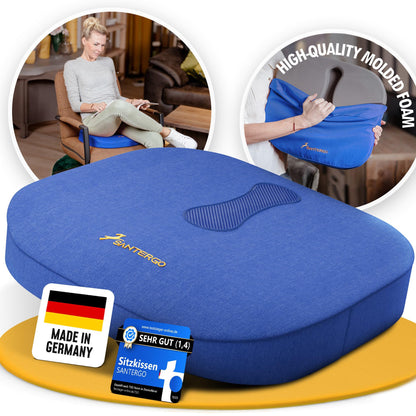 SANTERGO Orthopedic Seat cushion [PATENTED & STABLE] Lumbar Coccyx | Seat cover office chair car wheelchair | seat cushion, ergonomic back cushion