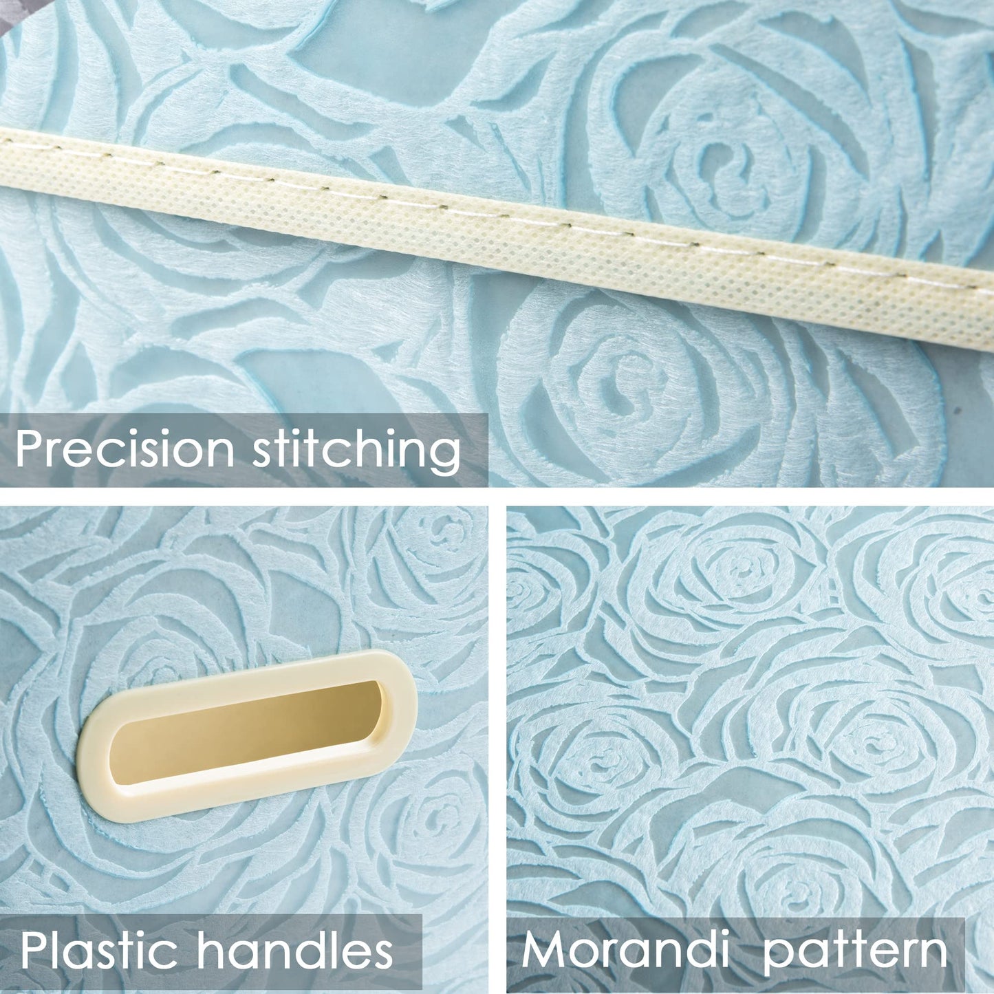 Prandom Storage Boxes with Lids Large.Rose Pattern Fabric Decorative Storage Box, Really Useful Box,Clothing Storage,Cubes