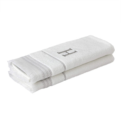 SKL Home Hand Towel Set, H, Cotton, White, 16x26