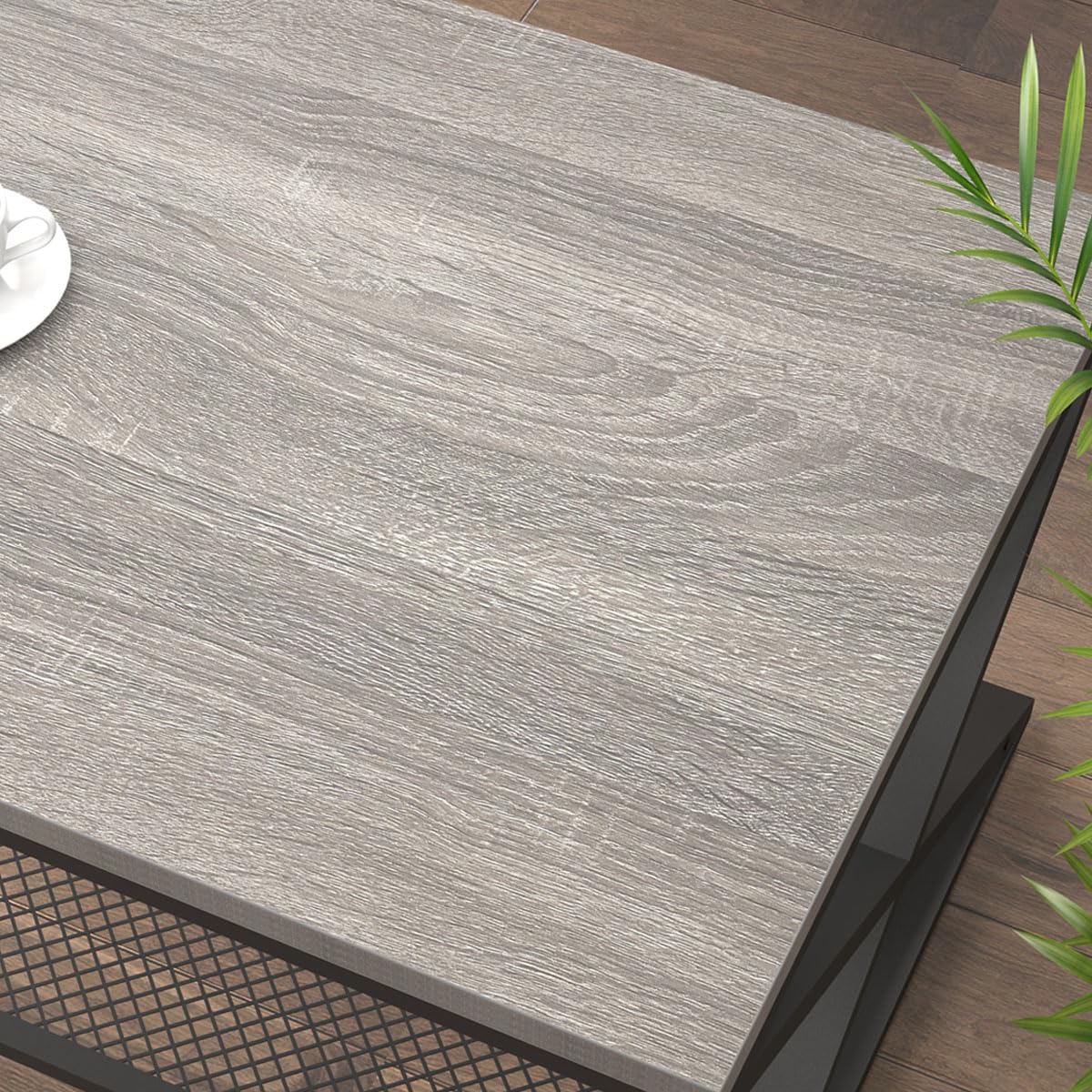 LVB Coffee Table for Living Room Coffee Tables With Storage 100cm Grey